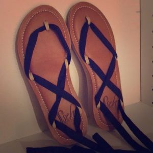 Ribbon sandals by Sseko (as seen on shark tank)